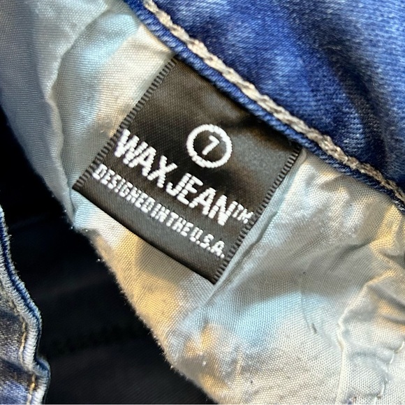 Wax Jeans Butt I Love You Stretch Distressed Skinny Jeans Size 7 - Picture 9 of 10